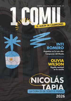 Documento A4 Portada De Revista De Fútbol Fotográfica Celeste Y Blanco