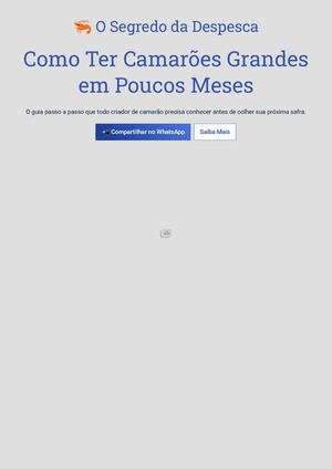 Como Ter Camaroes Grandes Em Poucos Meses