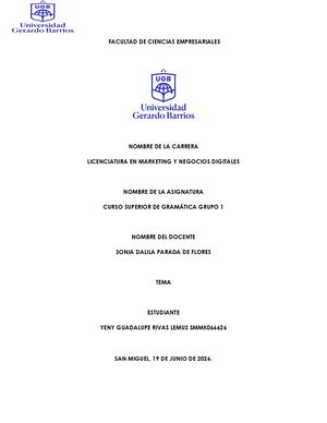Trabajo De Gramatica Parcial