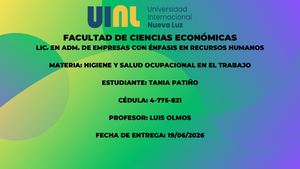 Revista Digital De Higiene Y Salud Ocupacional En El Trabajo, Examen Final