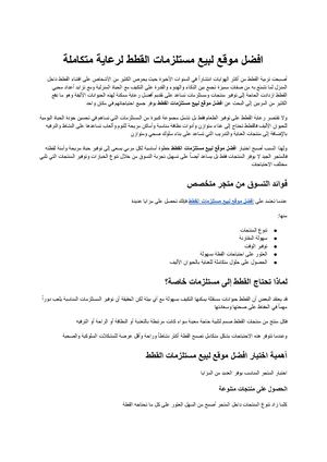 افضل موقع لبيع مستلزمات القطط دليل شامل لكل ما يحتاجه مربي القطط لتوفير حياة صحية وسعيدة