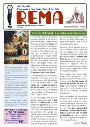 Hoja Parroquial -Domingo XII del T. O. - Ciclo A