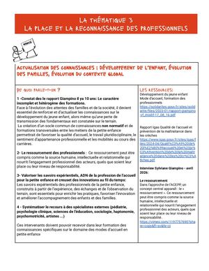Notion Clé - Actualisation Des Connaissances