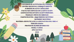 Libro: Tipos de árboles. 3°grado