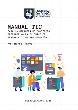 Manual de TIC para contenido interactivo.