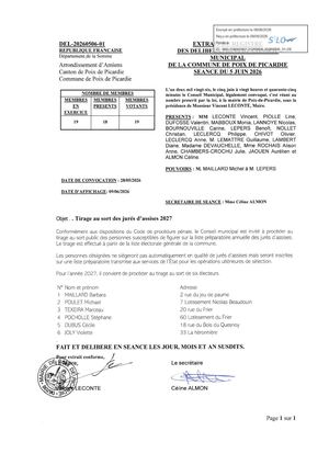 Deliberation 5 Juin 2026