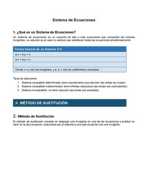 Sistemas De Ecuaciones