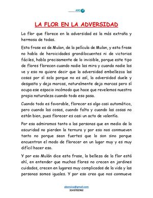 La Flor En La Adversidad