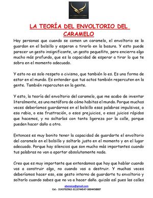 La Teoría Del Envoltorio Del Caramelo