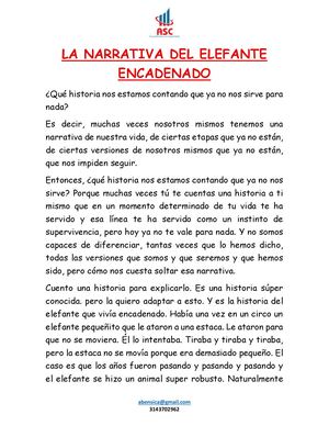 La Narrativa Del Elefante Encadenado