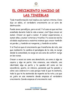 El Crecimiento Nacido De Las Tinieblas