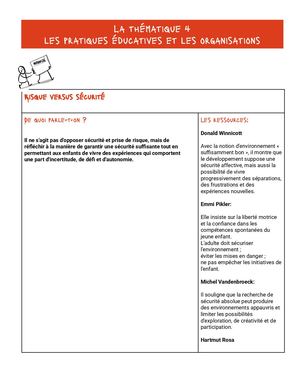 Notion Clé - Risque Versus Sécurité