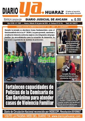 2026 06 20 Diario Ya Huaraz