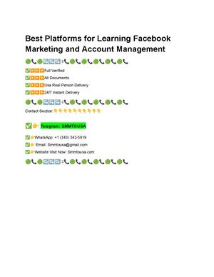 Who Offers The Safest Verified Facebook Accounts & Usa Top Dox,pdf