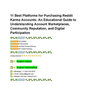 11 Reliable Sites To Safely Buy Verified Reddit Karma Accounts