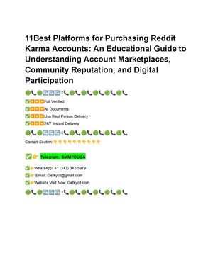 When Is The Right Time To Purchase Verified Reddit Karma Accounts