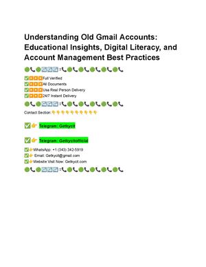 How To Purchase Verified Old Gmail Accounts & A Step By Step Guide