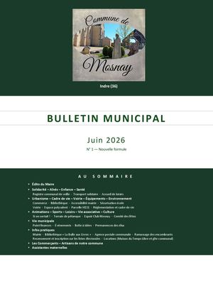 Bulletin Municipal Mosnay Juin 2026 Version Définitive 19 06 2026