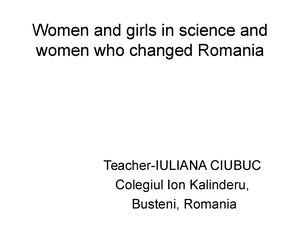 Women And Girls In Science And Women Who