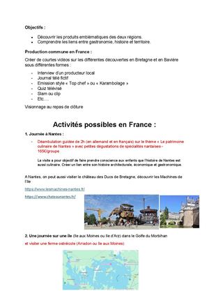Idées éChange Bretagne Bavière
