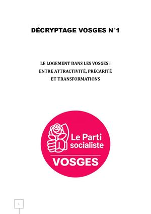 Décryptage 1 Ps 88 Le Logement Dans Les Vosges