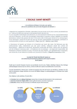 L'escale Saint Benoit