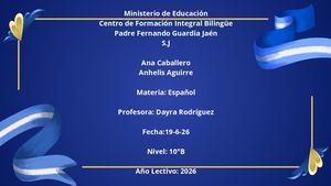 Presentación de Anhelis Aguirre y Ana Caballero del 10°B