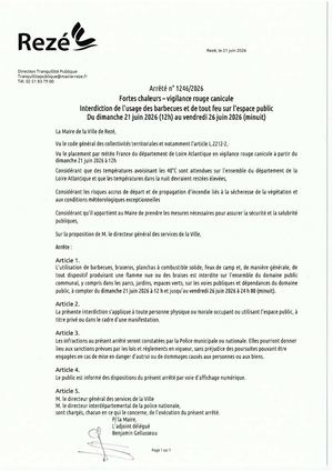 Arrêté barbecue