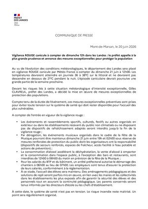Vigilance Rouge Canicule Extrême | Vigilencia Canicula Roja Extrema