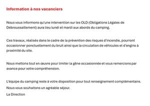 21-06-26 Information à Nos Vacanciers