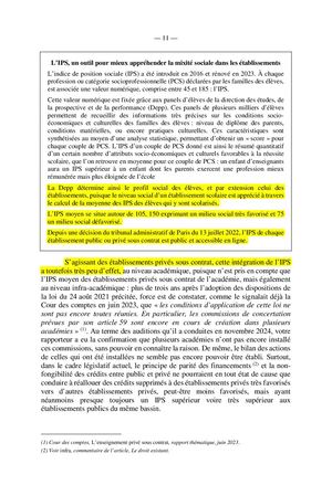 Extraits Rapport Parlementaire Enseignement Privé Mixité Sociale Paul Vannier