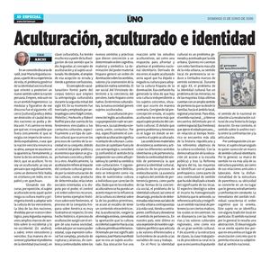 2026 06 21 Diario Uno 10 Aculturación Aculturado E Identidad