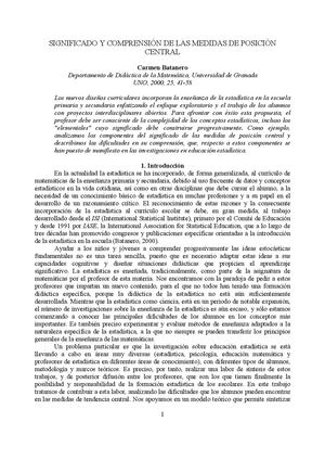 2 Significado Y Compresnión De Las Medidas De Posición Central Paper