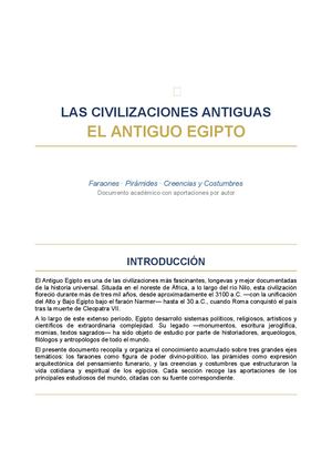 Civilizaciones Antiguas Egipto