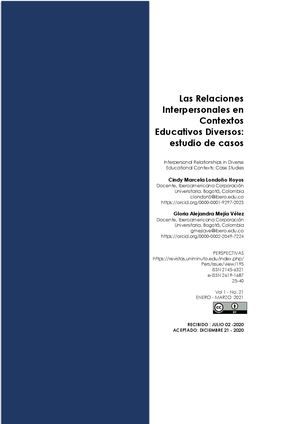 Articulo Relaciones Interpersonales