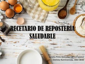 Recetario Reposteri A Saludable