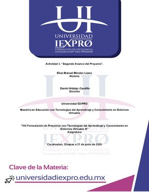 segundo avance del proyecto