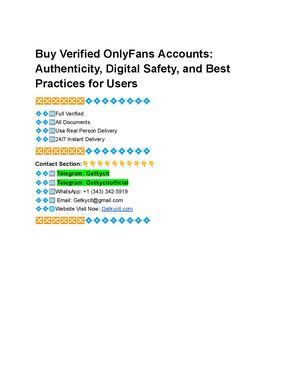 7 Trusted Sources To Buy Verified Only Fans Accounts 100% Old And (Usa)