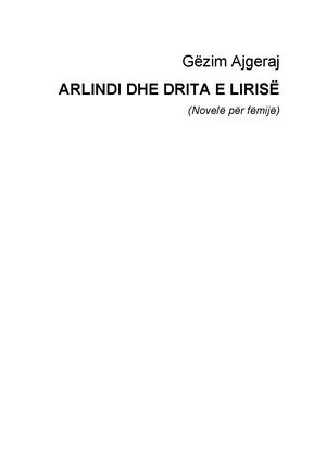 Novela: Arlindi Dhe Drita E Lirisë