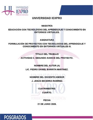 Segundo Avance Del Proyecto Uso De Las Tecnologías Del Aprendizaje Y El Conocimiento (Tac) Para Fortalecer La Comprensión Lectora En Estudiantes De Primaria