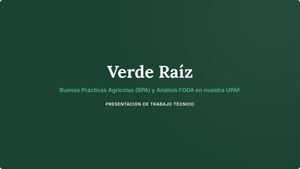 Verde Raiz Presentacion De Trabajo