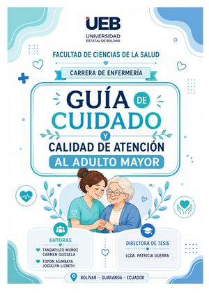 Guía Calidad de Cuidado y Atención al adulto mayor