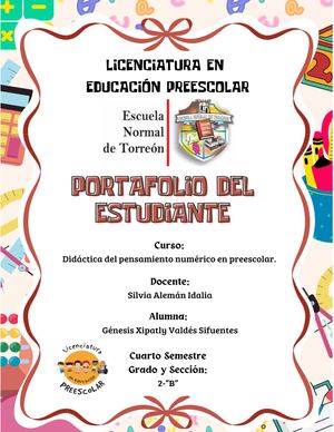 Portafolio Didáctica Del Pensamiento Numerico