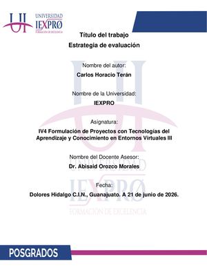 Estrategias de evaluación