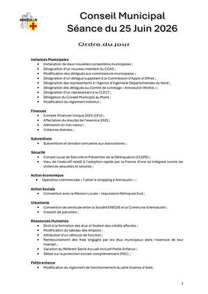 Odj Cm 25 Juin 2026