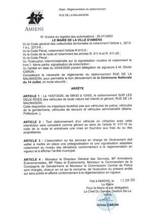 26 At 0903 Rue De La Malmaison Régl Du Stat Cérémonoie Nationale Du 14 Juillet Le 14 07 2026