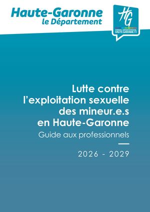 Guide pour les professionnels conte l'exploitation sexuelle des mineurs