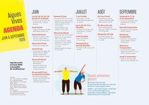 Agenda de juin à septembre 2026