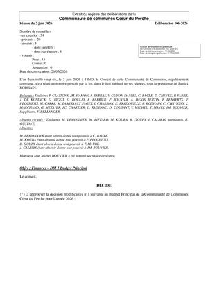 Délib 106 2026 - Finances - Décision Modificative N 1 Budget Principal VISEE