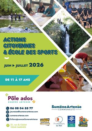PROGRAMME ADOS HORS VACANCES JUIN JUILLET 2026